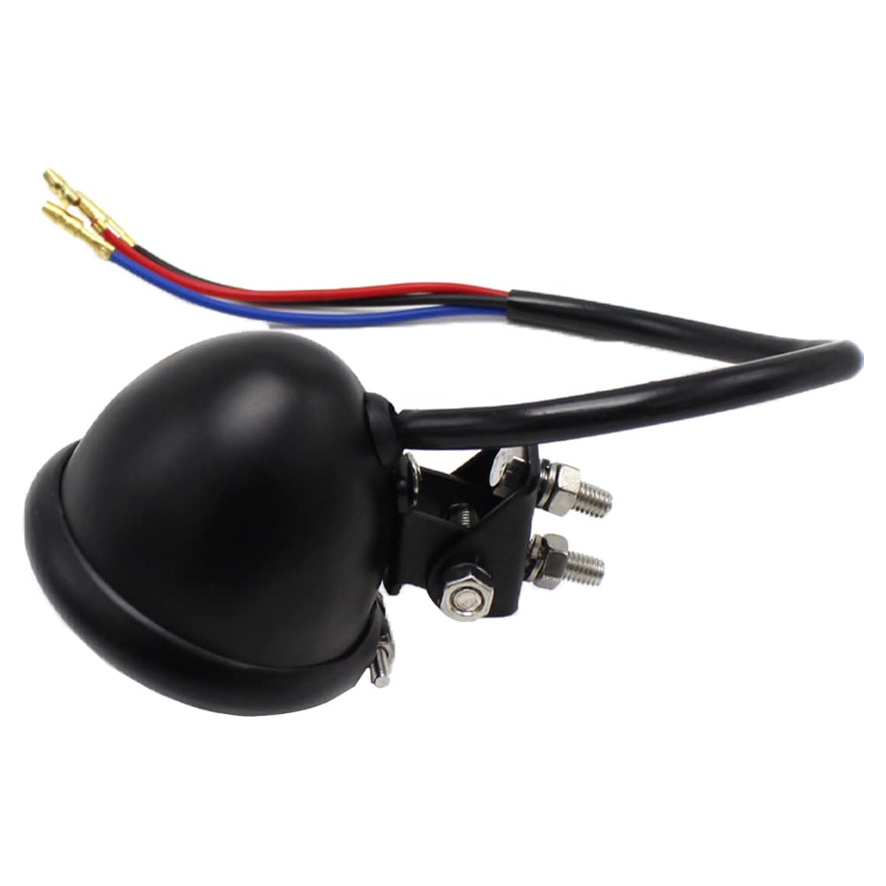 TOTMOX 12V Tylne światło LED motocyklowe Czarne metalowe tylne światło hamulcowe do Harley Chopper Bobber Cafe Racer wodoodporne