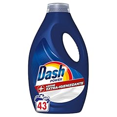 Dash Power Detersivo Lavatrice Liquido, 43 Lavaggi, Azione Extra-Igienizzante, Maxi Formato, Contro Sporco e Batteri Per Un Pulito Igienizzato, Efficace Anche a Bassa Temperatura