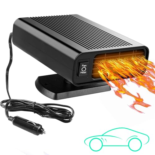 Car Heater 12V, 150W Portable Car Heater Fan with Dual Heating & Cooling, Quick Defrosting &...
