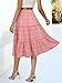 Berydress Women Beach Fashion Pink Skirt with Pockets High Waisted Aline Tiered Ruffle Casual Summer Flowy Boho Midi Skirts(L,6280-Pink Flo)