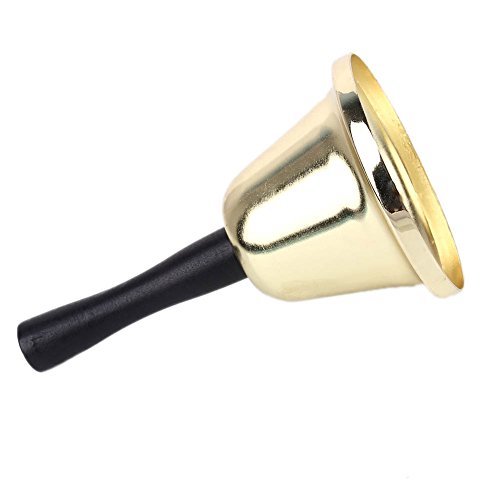 Echi gold plated loud service/hand/alarm bell (metal)