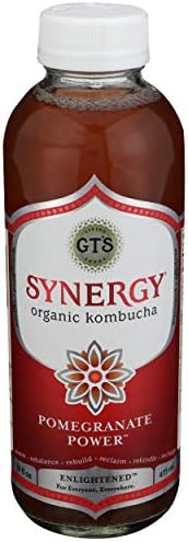 Gts Living Foods, Kombucha Pomegranate Power Organic, 16 Fl Oz
