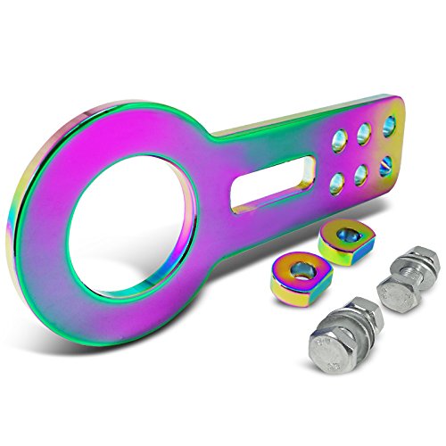 Spec-D Tuning Tow-9001Nc Neo Chrome Aluminum Front Tow Hook Racing Towing Set #TOP15