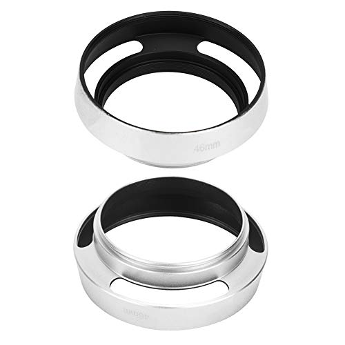 Pare-soleil d'objectif en métal 46mm en alliage d'aluminium usiné argent