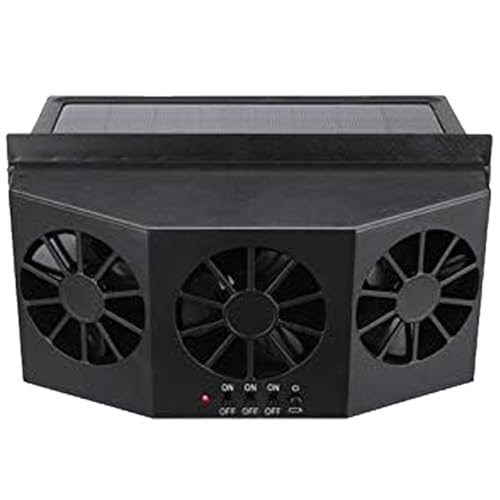 TOTMOX Ventilador de coche con energía solar, ventilador de escape de coche alimentado por energía solar, radiador de coche, el olor peculiar dentro del coche se puede utilizar para tipos generales de