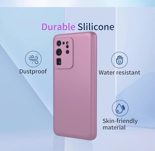 Image of DIZORO Samsung Galaxy S20 Ultra Case 6.9inch, Liquid Silicone Gel Rubber Shockproof Case Soft Microfiber Cloth Lining Cushion Compatible with Samsung S20 Ultra (Lilac)