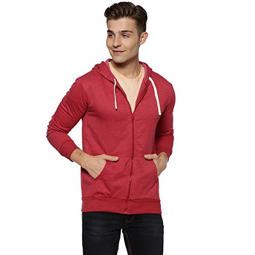 Image of CAHOOT Men's Zip-Front Hoodie with Contrast Drawstring for Casual Wear | Long Sleeve | Hooded Neck | Zipper Closure | Cotton Sweatshirt Crafted with Comfort Fit for Everyday Wear