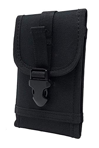 Agoz Molle Tactical Belt Waist Pouch for Latex Glove - Strobe Flash Light GPS - Electronic Keys - Rescue Pouch Holster Holder Case (Black)