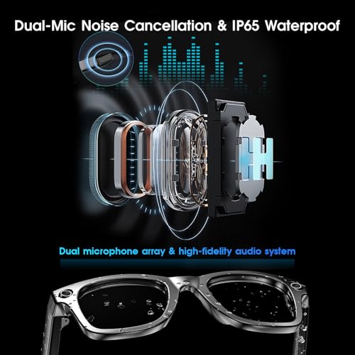 Image of AI Smart Glasses with Camera, Bluetooth, 8MP Camera, AI Translation