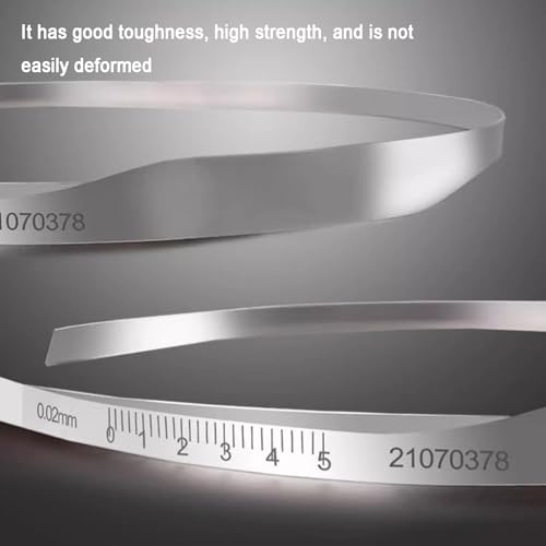 Règle de circonférence, règle en acier inoxydable - Diamètre extérieur - Règle flexible de diamètre extérieur - Valeur de graduation de 0,02 mm - Pour arbres, pneus, tuyaux (50-300 mm)