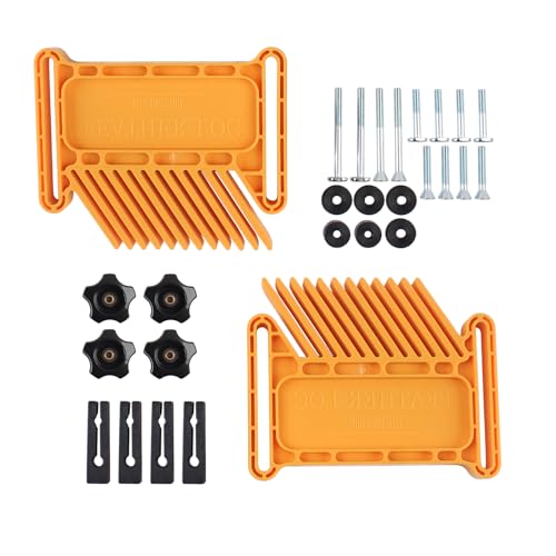 TRUTOPWAY Featherboard Woodworking Tools Router Table Accessories Kit for Table Saws Compatible with T-Slot and Miter Slot Compatibility - Safety Anti-Kickback Table Saw Guide