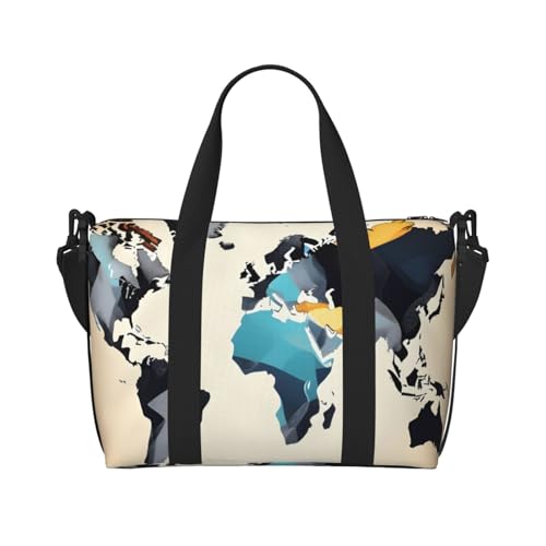 Bolso de mano viajero: lleva el mapa del mundo contigo en tus escapadas de fin de semana