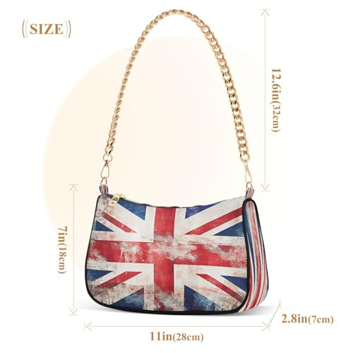 Image of Shoulder Bags for Women American US Flag Independence Day Patriotic Hobo Tote Handbag Small Clutch Purse with Zipper Closure