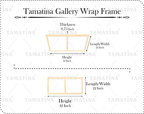 Image of Tamatina Gallery Wrapped|Framed Paintings|Home Decor|Wall Hanging|Canvas Paintings|Multicolor|Size - 42 X 22 inches| k102