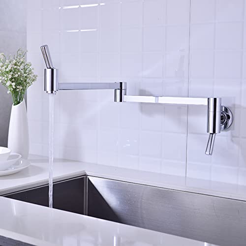 Robinet d'évier de cuisine en laiton noir brossé pliable