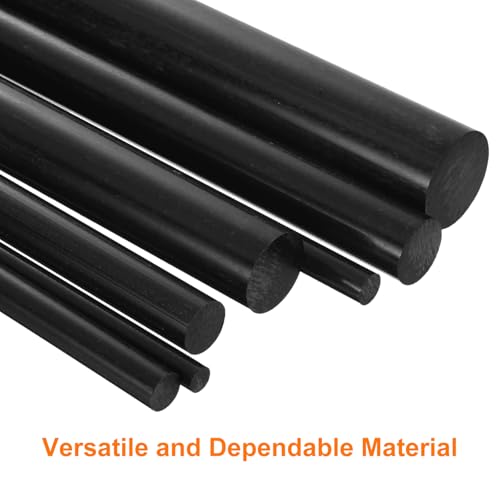 Image of uxcell 10 Pcs Black Plastic Rods 40 x 304mm ABS Styrene Round Stick Round Solid Bar DIY Model for DIY Toys Building Making Architectural Model Making