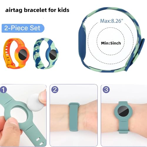 2 Pack Waterproof Bracelet Compatible with (1 &3nd Gen) for Kid - image 2