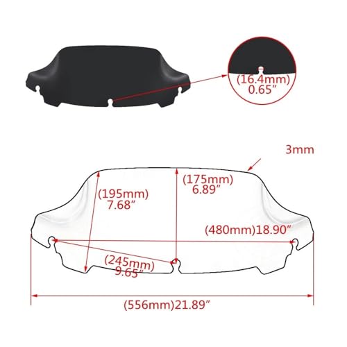 Déflecteur de Vent Moto Confort Longs Trajets Harley Electra Glide - 5