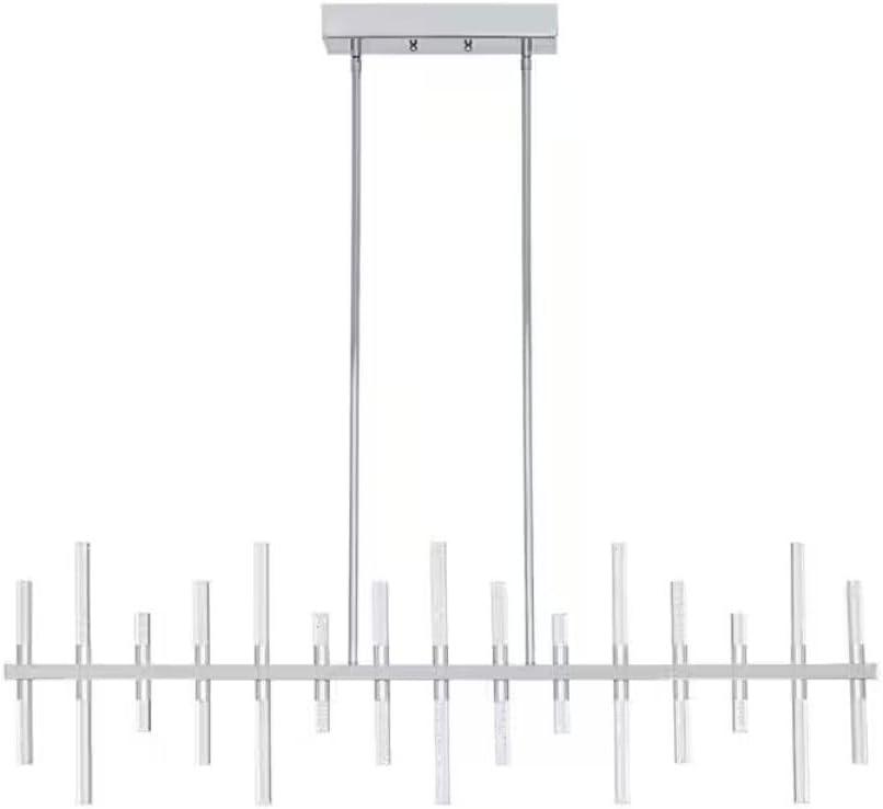 HomeConcept Alsy 43" W Modern Chic LED Chrome Finish Island Pendant Dining Light Fixture