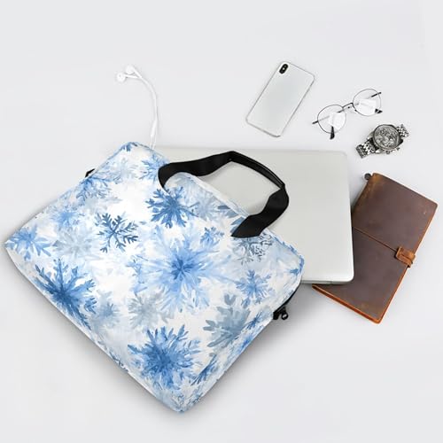 Funda maletín portátil invierno ALAZA azul copos de nieve 13-15.6" miniatura 7