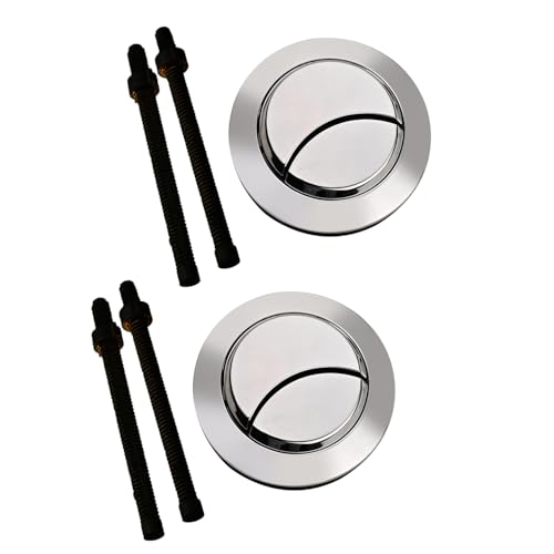 Image of Divisha Toilet flush button | Commode flush tank push button | Round 58mm /2.3 inch Flush Tank Lever (2)