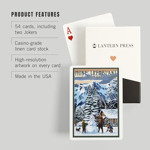 Baraja de 52 cartas tamaño póker Mont Tremblant Canadá miniatura 3
