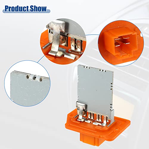 Image of ACROPIX Fan Blower Motor Resistor Heater Replacement Fit for Hyundai Elantra - Pack of 1 Orange Silver Tone