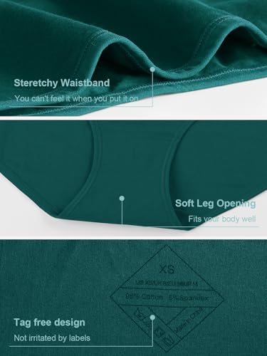 Image of coskefy Womens Underwear Cotton Hipster Panties Low Rise Breathable Ladies Bikini Undies 6 Packs