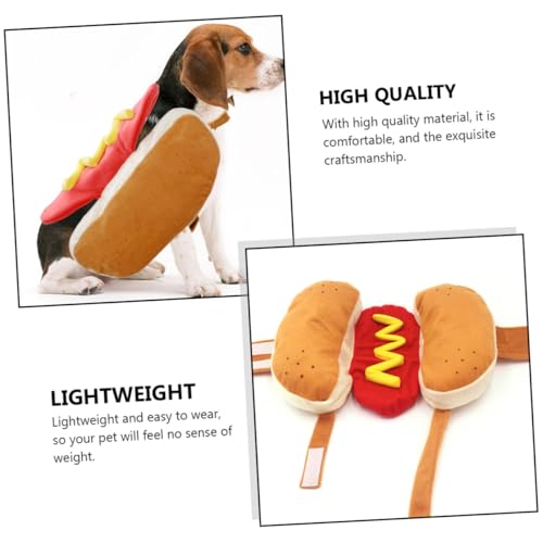 Disfraz ligero para perros y gatos diseño hot dog talla L miniatura 2