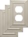 Franklin Brass W35218V-SN-C Classic Architecture Single Duplex Wall Plate/Switch Plate/Cover (3 Pack), Satin Nickel