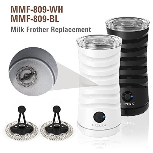 Secura Housewares 2 Replacement Whisks For 4-In-1 Electric Milk Frother Automatic Milk Steamer Mmf-809-Wh, Mmf-809-Bl Black 1.5 X 1.5 Inches #TOP1