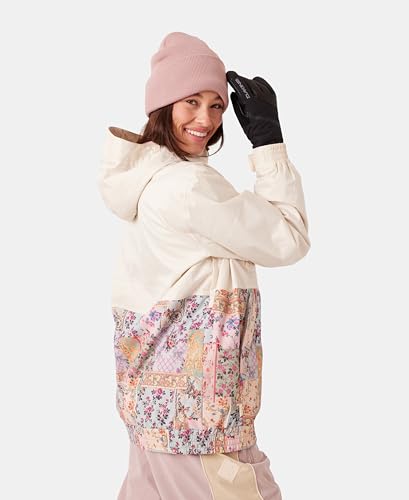 Roxy Women's Oversized Downtown Anorak Jacket in Wahine – Large Size, 10K Waterproof & Insulated - Image 4