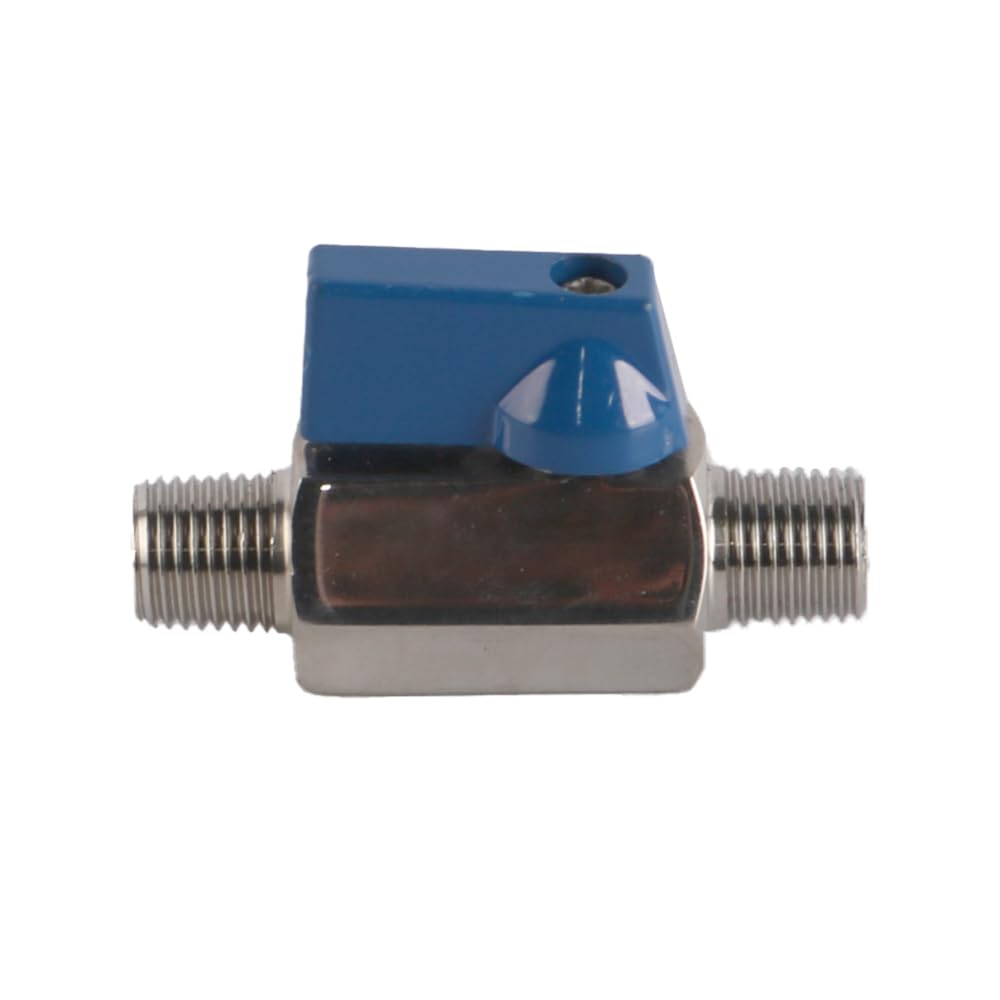 Mini-vanne à Boisseau sphérique en Acier Inoxydable Mini-vanne à Boisseau sphérique 1/4 Pouce BSP mâle à mâle Vanne d'arrêt