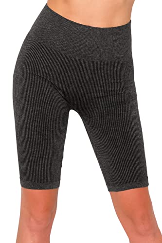 Image of ALWAYS Faux Leather Shorts - High Waist Active Stretch Yoga Short Pants for Women