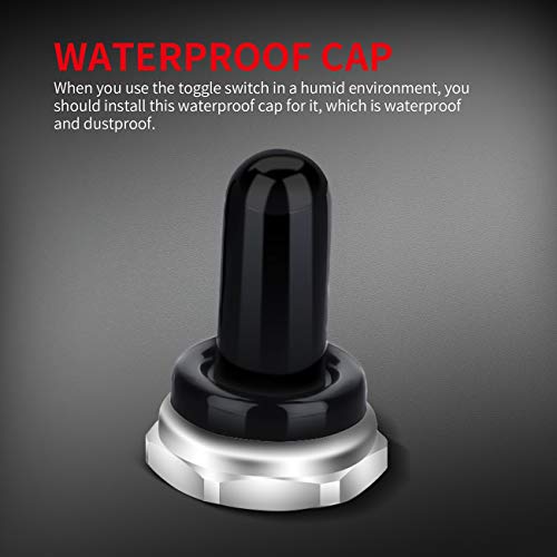 Image of DaierTek Waterproof Toggle Switch 12V DC 30A Heavy Duty 2 Pin ON Off SPST with Weatherproof Boot Cap Cover for Auto Car Marine Boat -2 Pack
