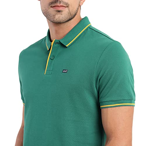 Image of Levi's Men's Regular Fit Solid Polo T-Shirt
