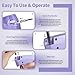 Stitch Gun for Clothes Handheld Tagging Gun for Clothing Quick Clothes Fixer Portable Sewing Gun Sewing Kit Includes 1,000 Black Fasteners & 1,000 White Fasteners & 6 Needles-(Purple)