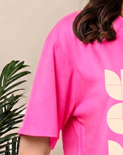 Image of Women's Half Sleeve Oversize Tshirt Graphic Printed Round Neck T-Shirts for Women