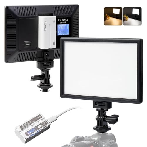 VILTROX 15W LED Video Light Panel, 3300K-5600K On Camera Light, Super Thin…