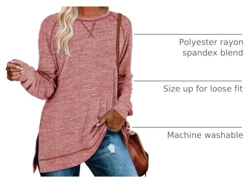 Image of Aokosor Tunic Tops for Women 2025 Long Sleeve Shirts for Leggings Loose Fit Sweaters