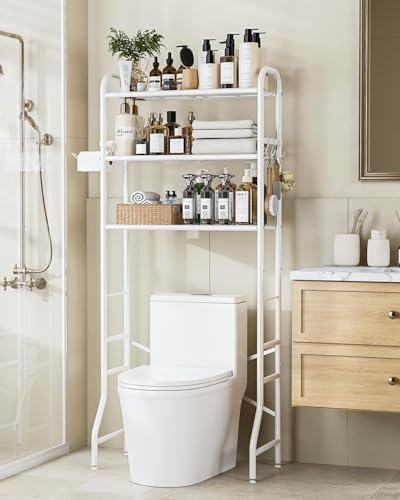 Tujurich Over The Toilet Storage Rack, 3-Tier Metal Bathroom Organizer