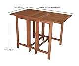 gartenmoebel einkauf Doppel Klappentisch rechteckig Eukalyptus geölt - 4