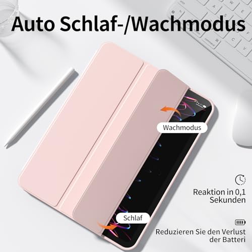GKABXY Etui do iPada (A16) 11 generacji 11 cali 2025, iPad 10. generacji 10,9 cala 2022 z uchwytem na długopis, odporne na uderzenia etui ochronne, Smart Case Auto Sleep/Budzenie Tablet Cover Cover