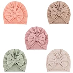 5 Pack Bow Hats I 3-12 Months (Thin for Spring/Summer)