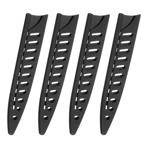 sourcing map 4Pcs Knife Cover Sleeves Blade Edge Guards for 5 Utility Knife Blade Edge Protector Cover Universal Knife Sheath for Kitchen, Black