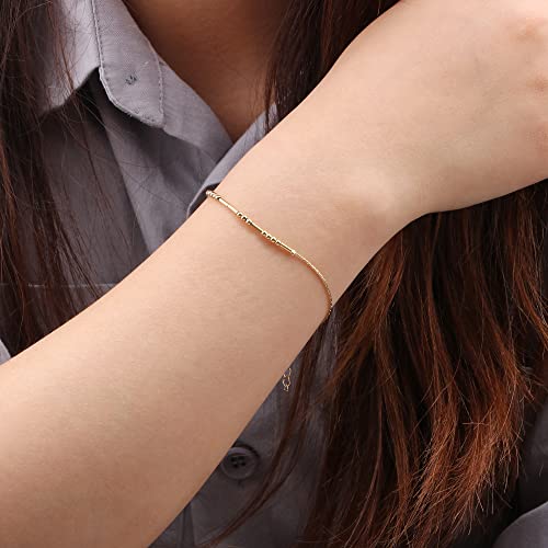 Joycuff Nana Gifts For Women Morse Code Bracelets For Women Mother Mom Mothers Day Birthday Christmas Stianless Steel Jewelry Gifts Gold Bracelet #TOP1