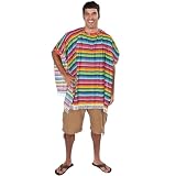 Fun Express Fiesta Poncho for Cinco de Mayo (Adult Size with Bright Colorful Stripes) Party and Costume Supplies