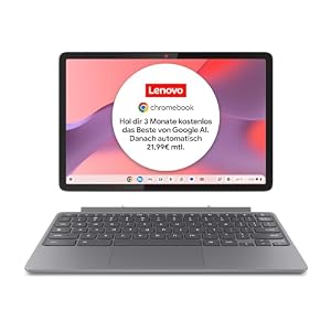 Lenovo Chromebook IdeaPad Duet 3 2 in 1 Tablet | Display touch WUXGA 10,95" | Mediatek Kompanio 838 | 4 GB RAM | SSD 128 GB | Grafica Mediatek | Chrome OS | QWERTZ | Grigio