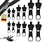 BAKEVIC Reißverschluss Zipper,14 Stück Reisverschluss Reparatur Set,Abnehmbare Zipper Pull Fixer Reparatur Set für Universal,Kleidung,Bettzug, Gepäck.