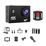 HIJYMNZPQ 4K Action Kamera 1080P/30FPS WiFi 2,0' 170D Unterwasser wasserdichte Helm Video Aufnahme Sport Kameras Outdoor Mini Cam MüHelose Tragbarkeit
